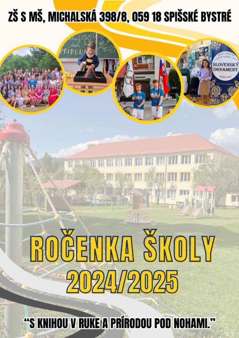 Obálka Ročenka školy 2024/2025